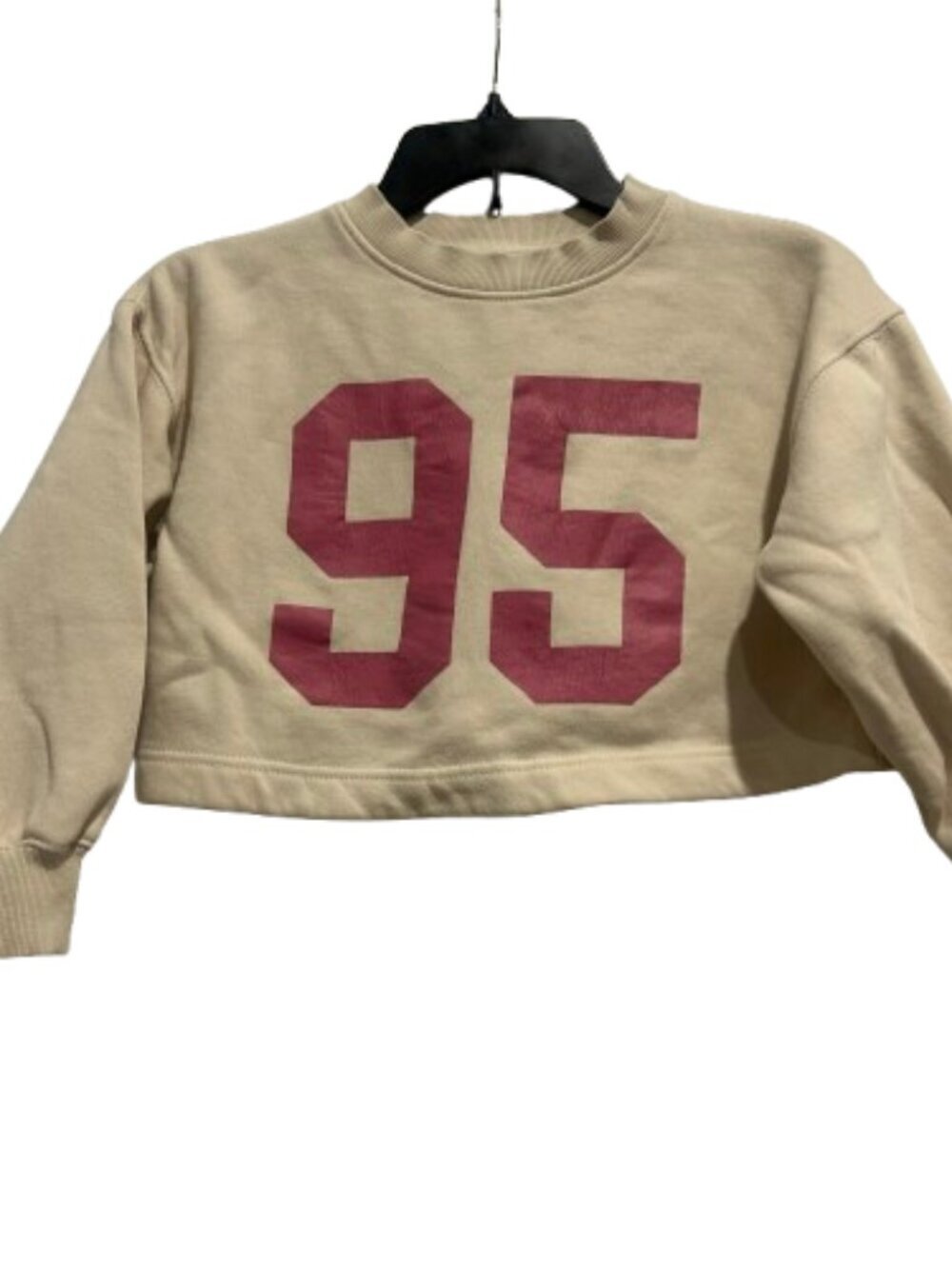 Zara Girls Cropped Cream Graphic Crewneck Size 8-9, 3 for $15 Kids Bundle